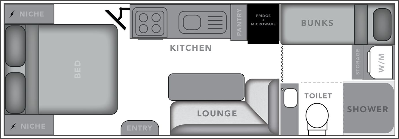 Road Owl 21 Ft Escape Floorplan